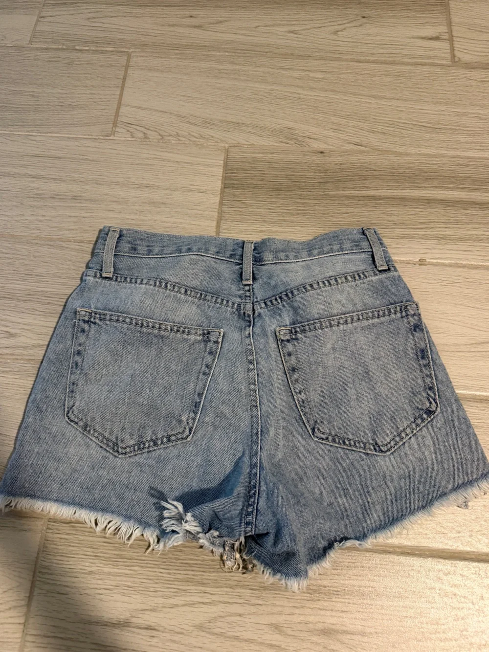 Just Black Denim Light Blue Distressed Denim Shorts